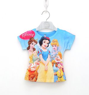 Disney Snow White and the Seven Dwarfs 3D Digital Print T-Shirt for Girls