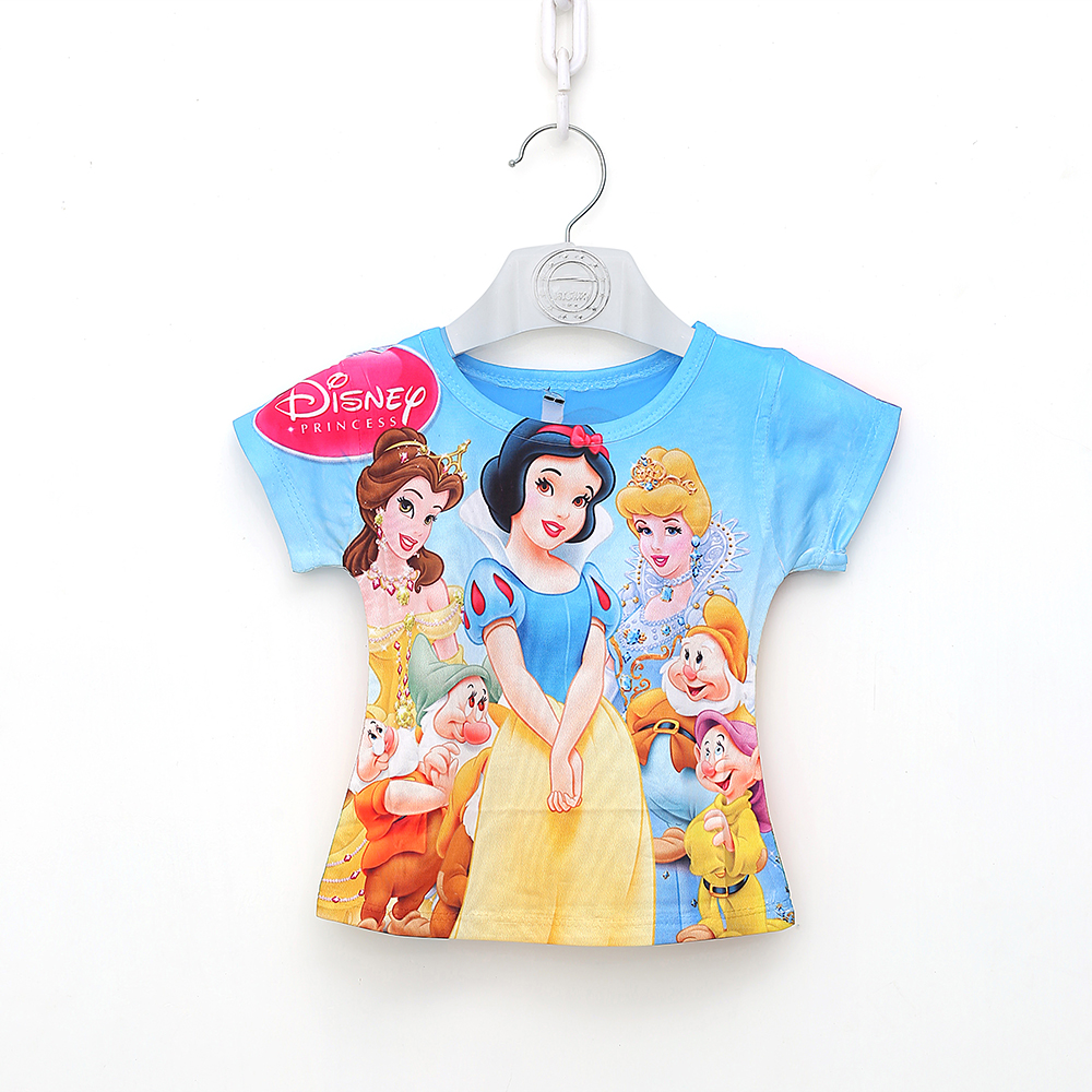 Disney Snow White and the Seven Dwarfs 3D Digital Print T-Shirt for Girls