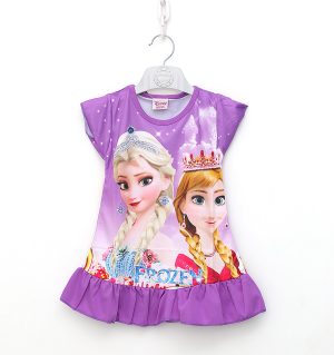 Disney Frozen 3D Digital Printed T-Shirt for Girls – Anna & Elsa